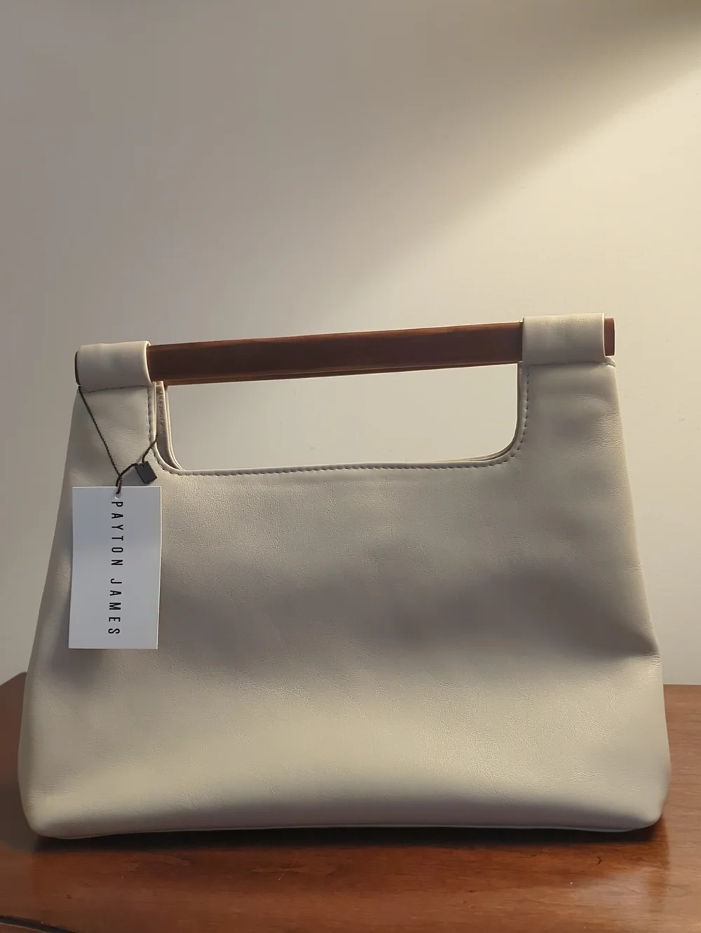 Payton James Summer White Leather Tote